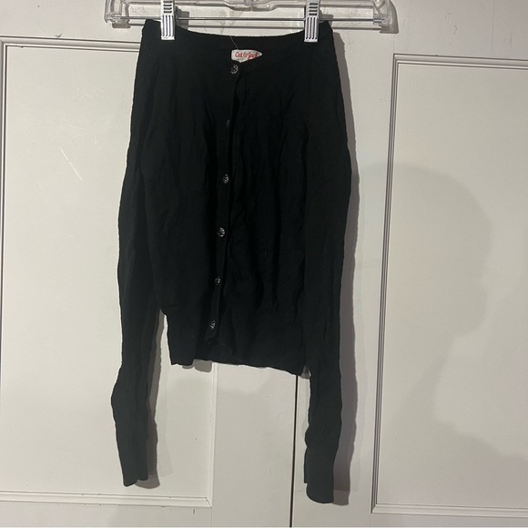 Cat & Jack Girls Cardigan Black Button Front Crystal Size Medium 7/8 - Picture 1 of 6